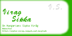 virag sipka business card